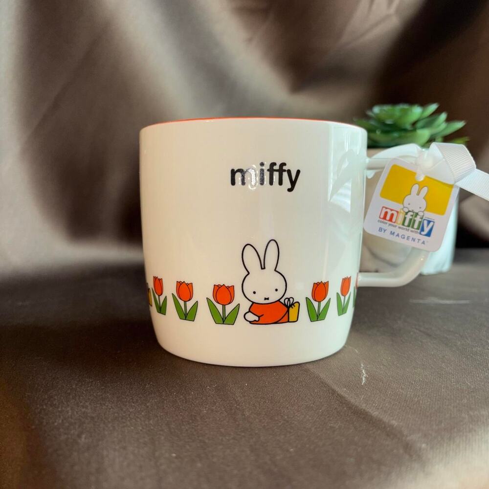 Miffy mug with orange tulips